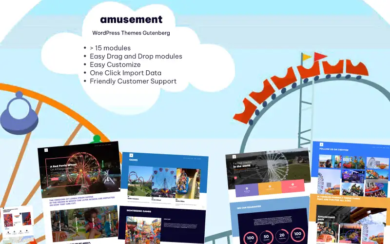 Amusement – Responsive WordPress Themplates for Amusement WordPress Theme