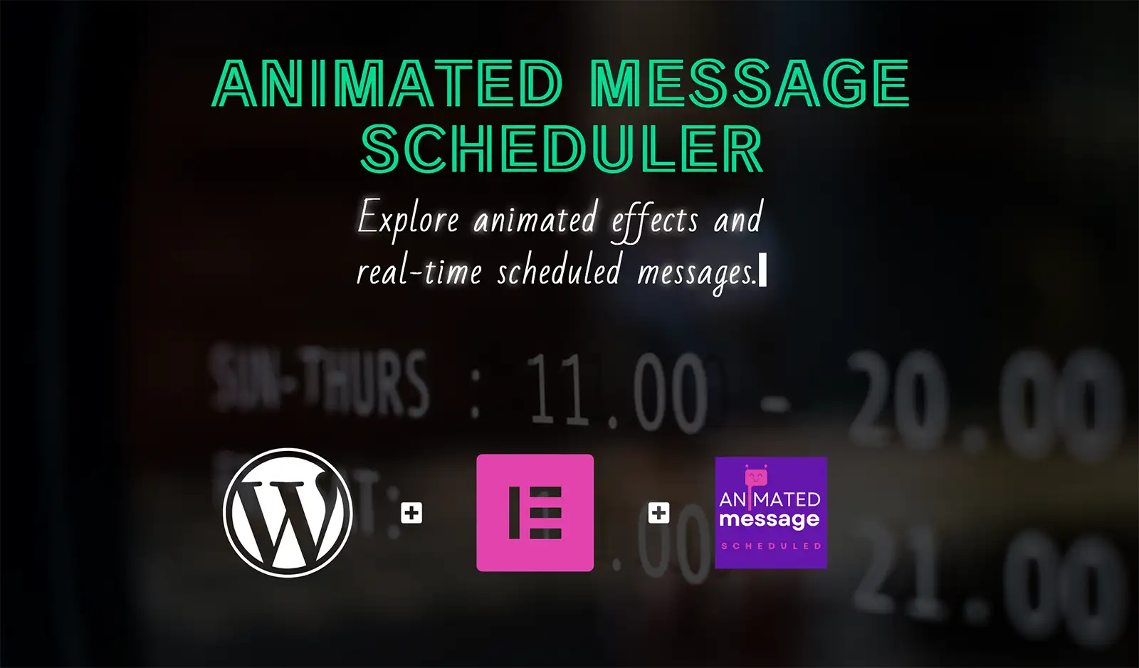 Animated Message Scheduler – Elementor Widget WordPress Plugin