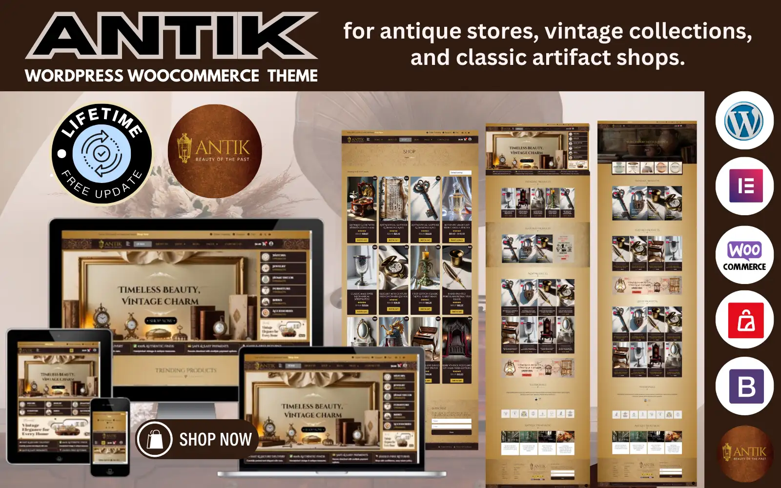 Antik – Antique & Art Gallery Store WooCommerce Elementor WordPress Template WooCommerce Theme