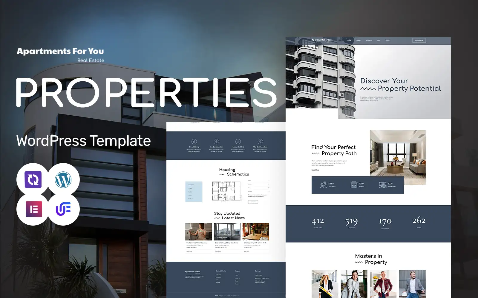 Apartments For You – Property Sales And Rental WordPress Elementor Theme WordPress Theme