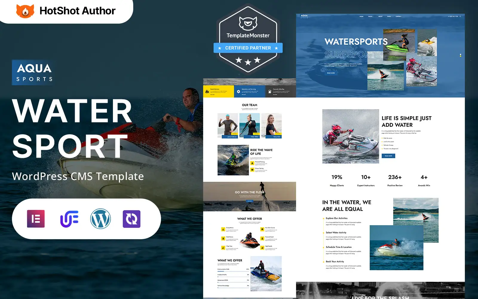 Aqua Sport – Water Sports And Adventure WordPress Elementor Theme WordPress Theme