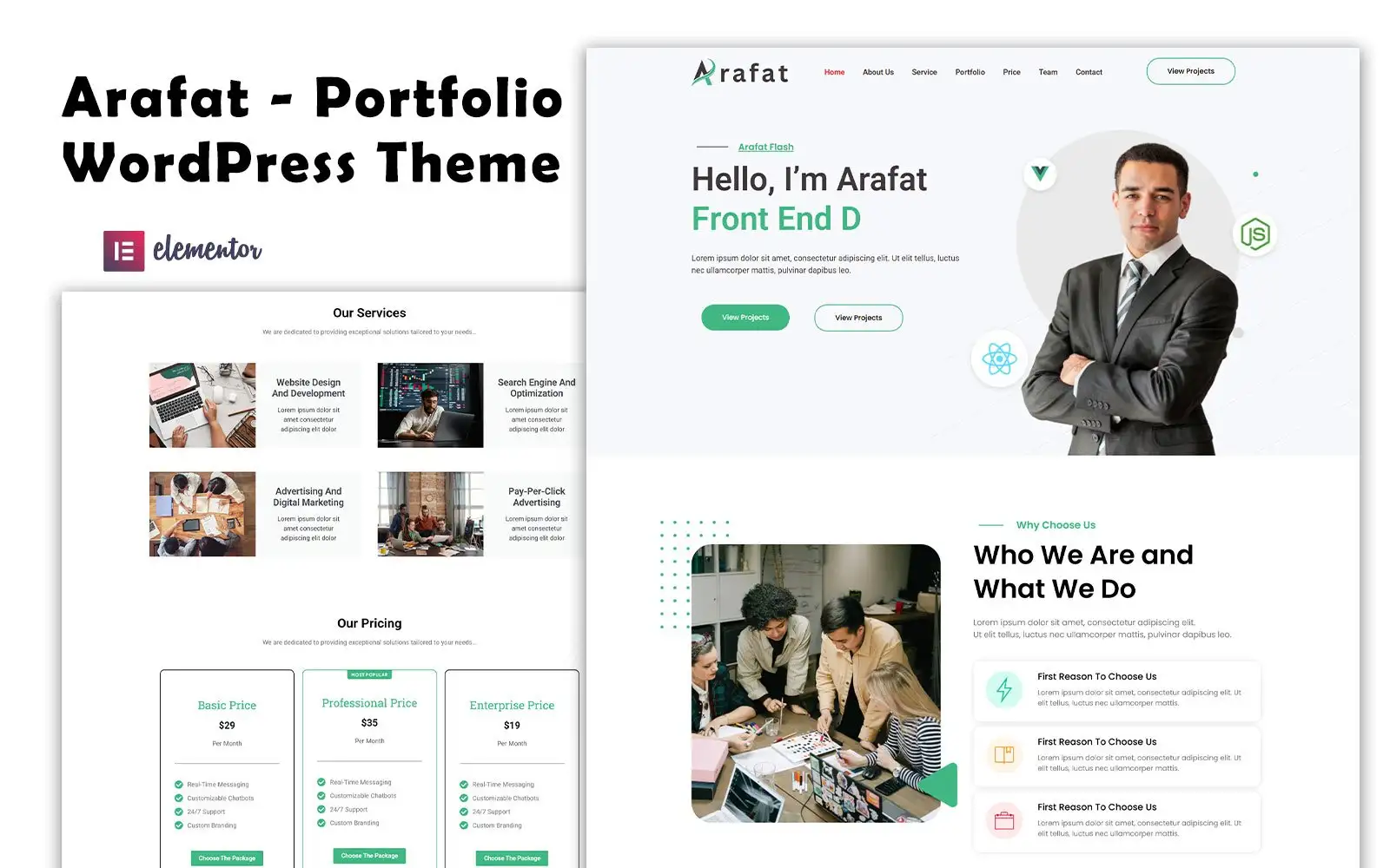 Arafat – Personal Portfolio WordPress Theme