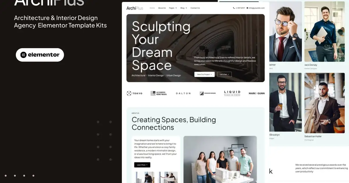 Archiplus – Architecture and Interior Design Agency Elementor Pro Template Kit