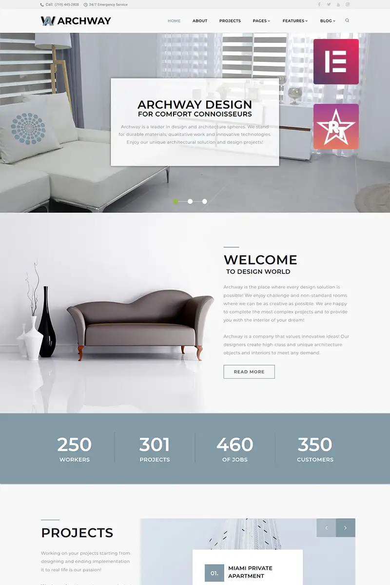 Archway – Architecture Agency WordPress Elementor Theme WordPress Theme