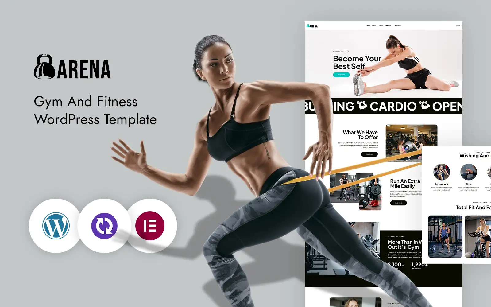 Arena – Gym And Fitness WordPress CMS Elementor Template WordPress Theme
