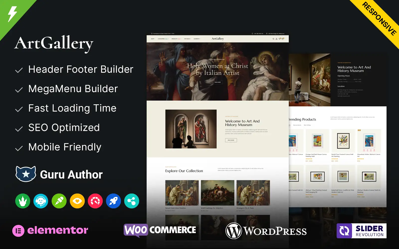 ArtGallery – Museum and Art Gallery WordPress Elementor Theme WordPress Theme