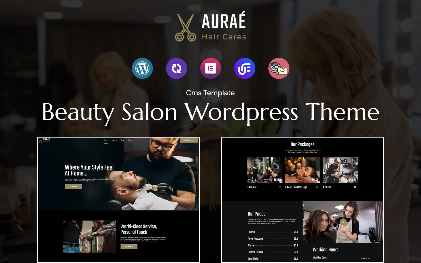 Auraé – Beauty Salon WordPress Theme WordPress Theme