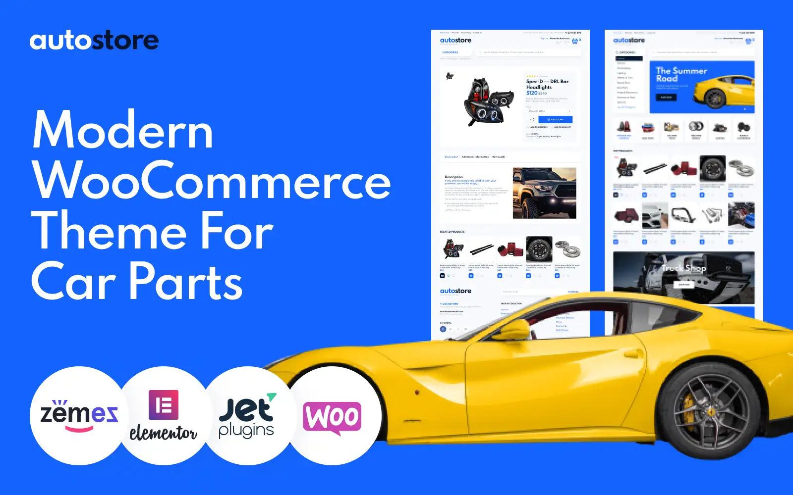 AutoStore – Car Parts Elementor WooCommerce Theme