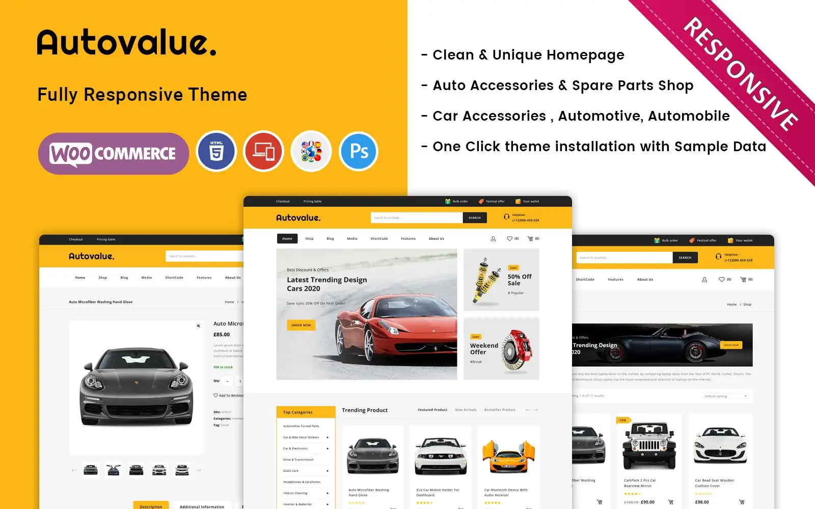 Autovalue – Auto Parts, Car Accessories Woocommerce Theme WooCommerce Theme