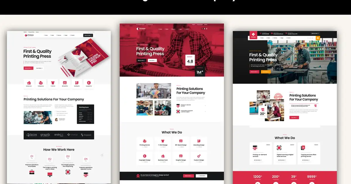 Printress – Printing Services Company WordPress