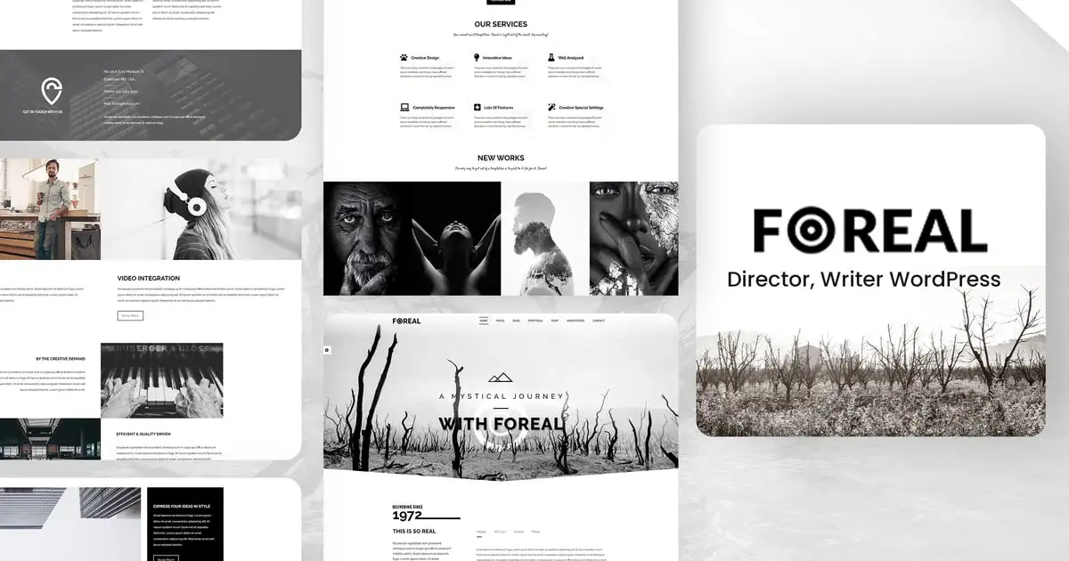 Foreal – Director, Writer WordPress Theme