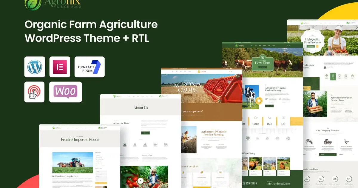 Agronix – Organic Farm Agriculture WordPress Theme