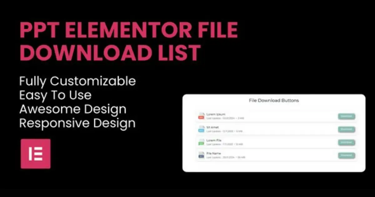 File Download List Elementor Widget