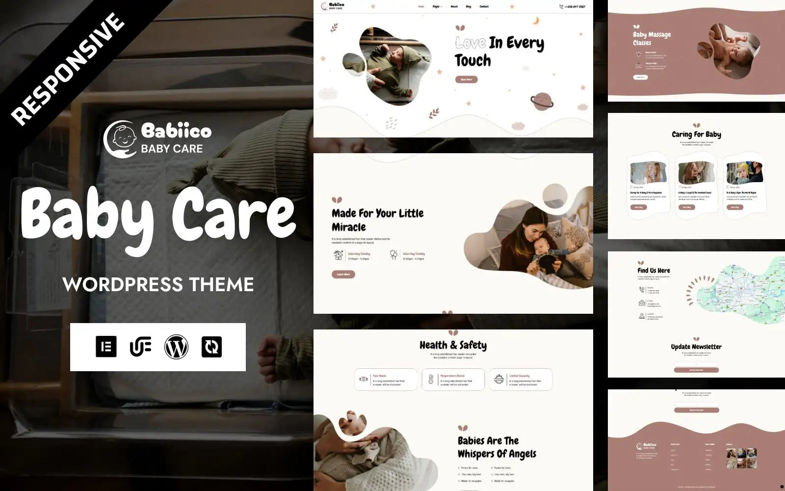 Babiico – Baby Care & Baby Sitter WordPress Elementor Theme WordPress Theme
