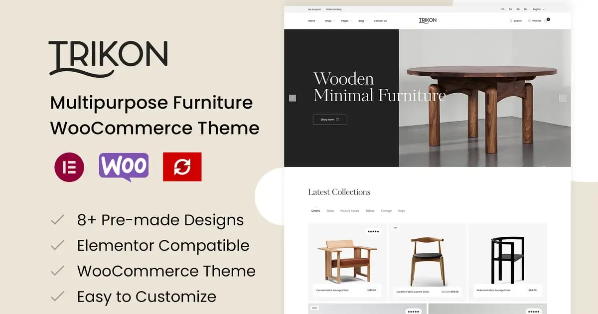 Trikon – Multipurpose Furniture WooCommerce Theme