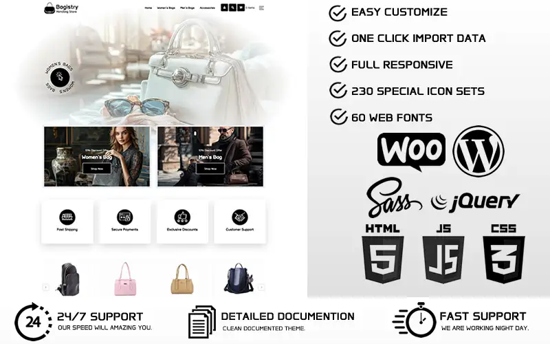 Bagistry – Handbag Shop WooCommerce WordPress Theme WooCommerce Theme