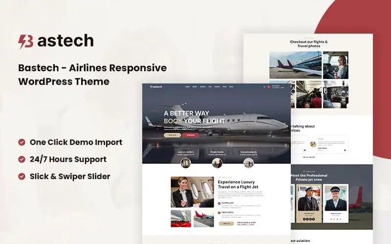 Bastech – Airlines Responsive WordPress Theme