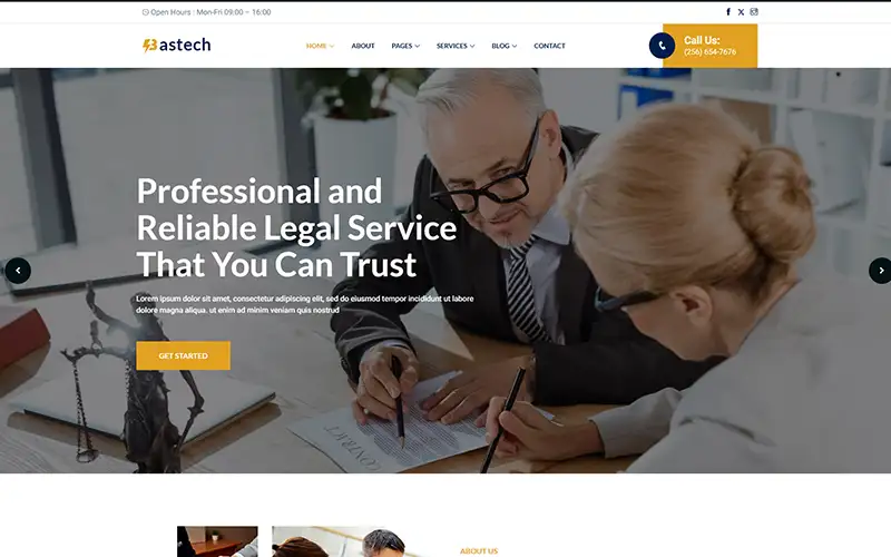 Bastech – Attorney & Lawyer WordPress Theme