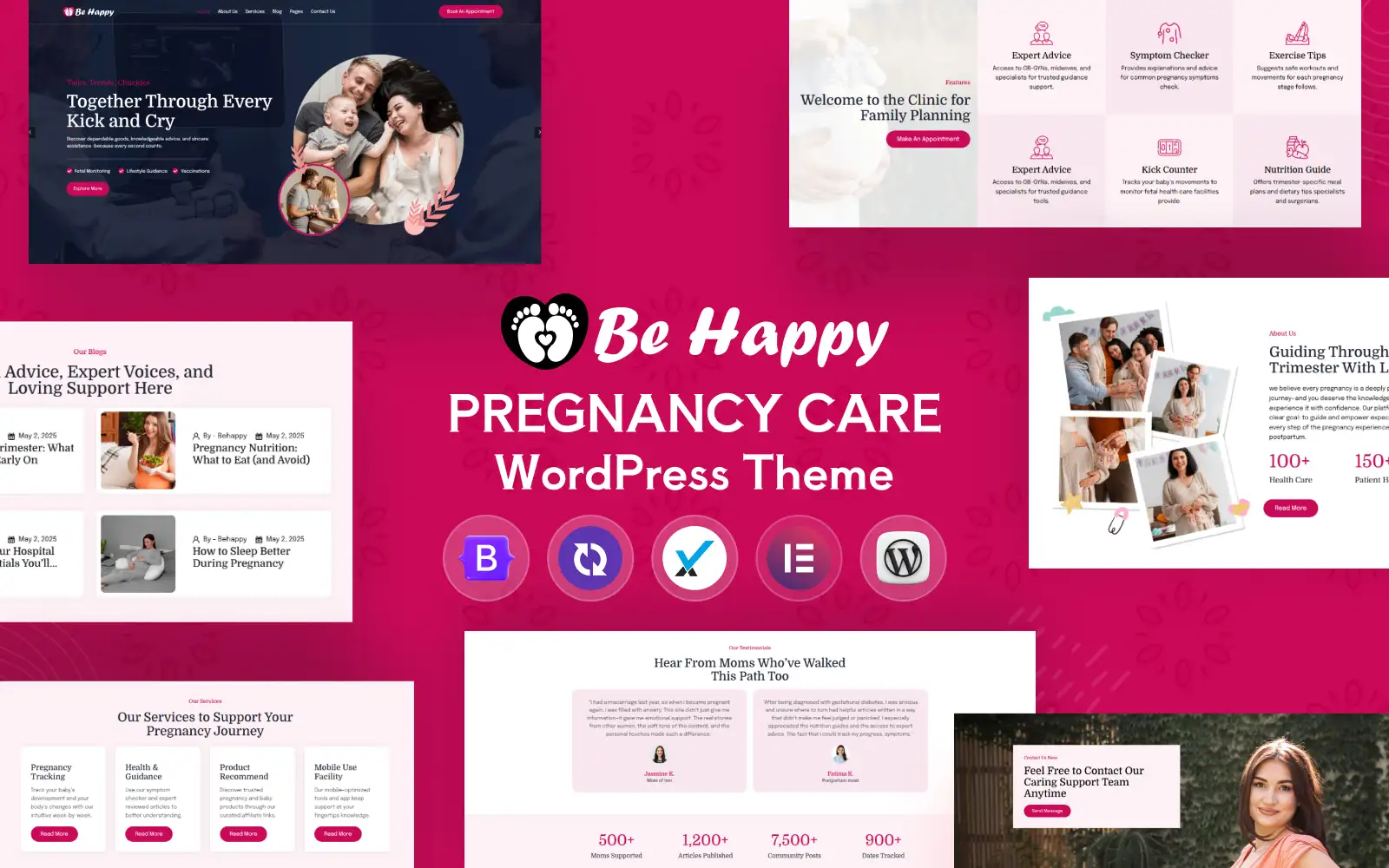 Be Happy – Pregnancy Care WordPress Theme
