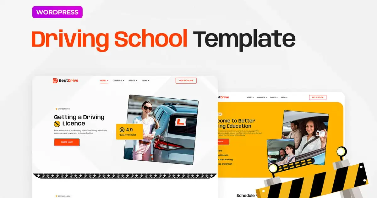 BestDrive – Driving School Elementor Template Kit