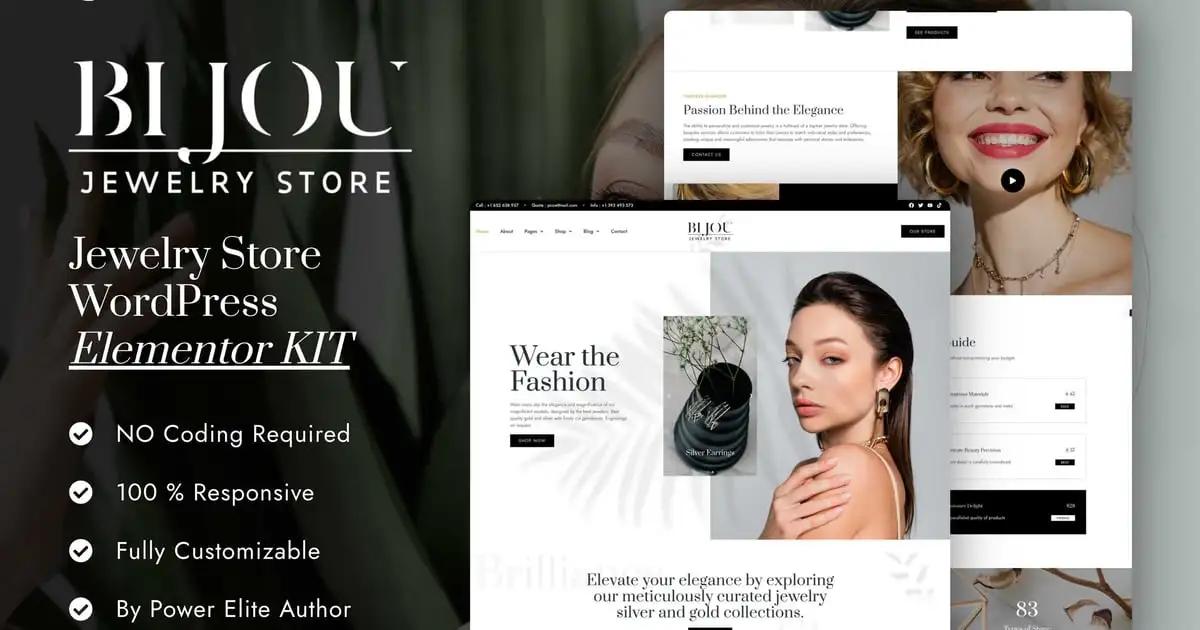 Bijou – Jewelry Store Elementor Pro Template Kit