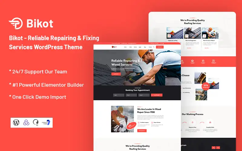 Bikot – Reliable Repairing & Fixing Services WordPress Theme