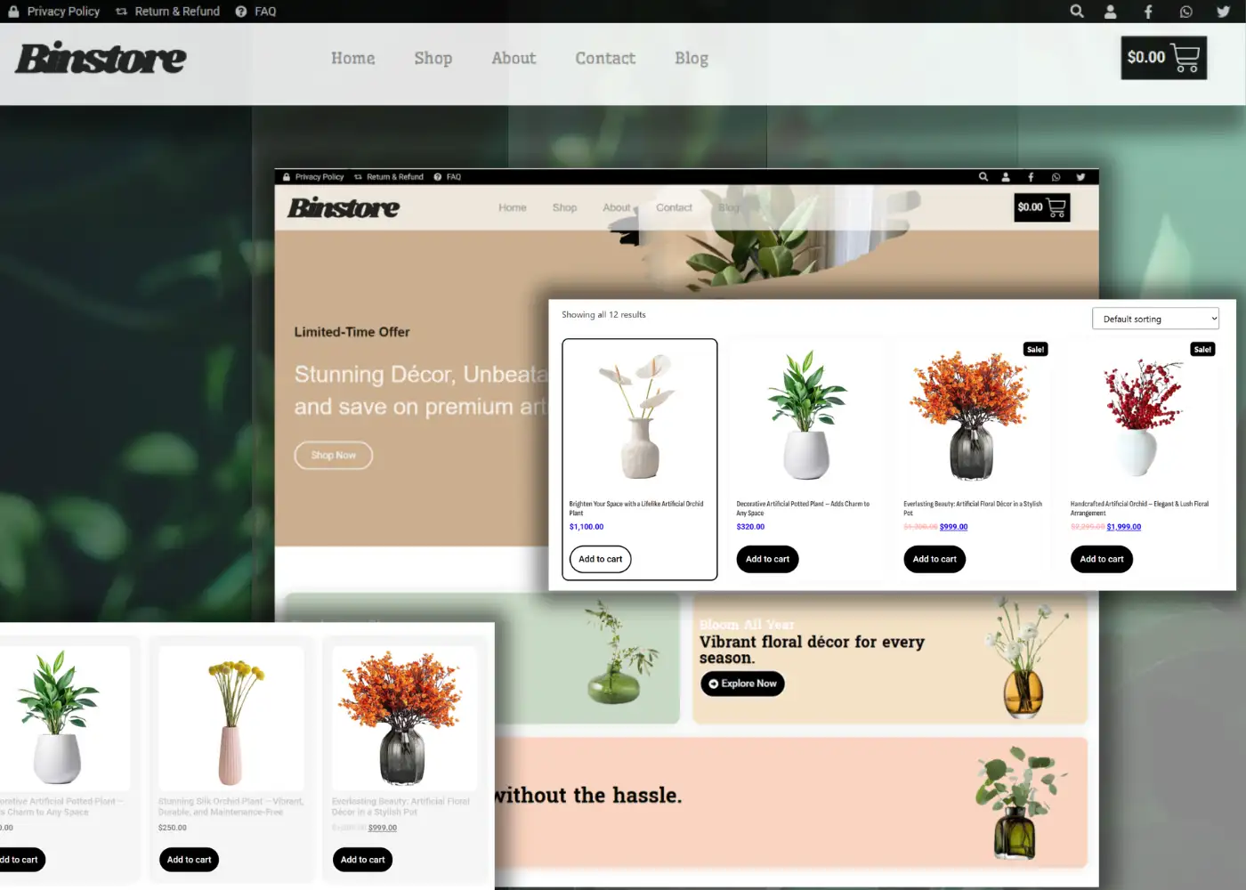 BinStore – Responsive & Customizable Elementor eCommerce Kit with Prebuilt Templates, No Coding Elementor Kit