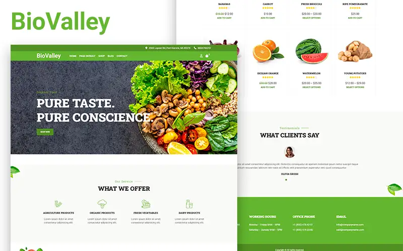 Biovalley – Farmer’s Organic Store Woocommerce Theme WooCommerce Theme