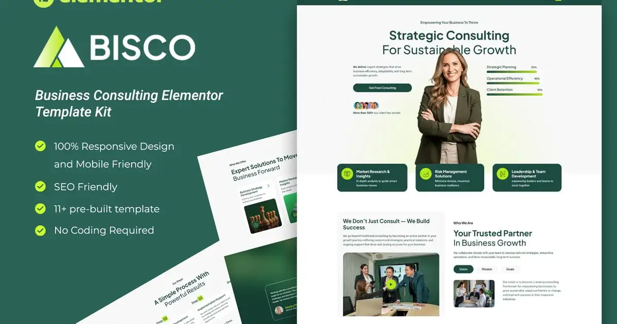 Bisco – Business Consulting Elementor Template Kit