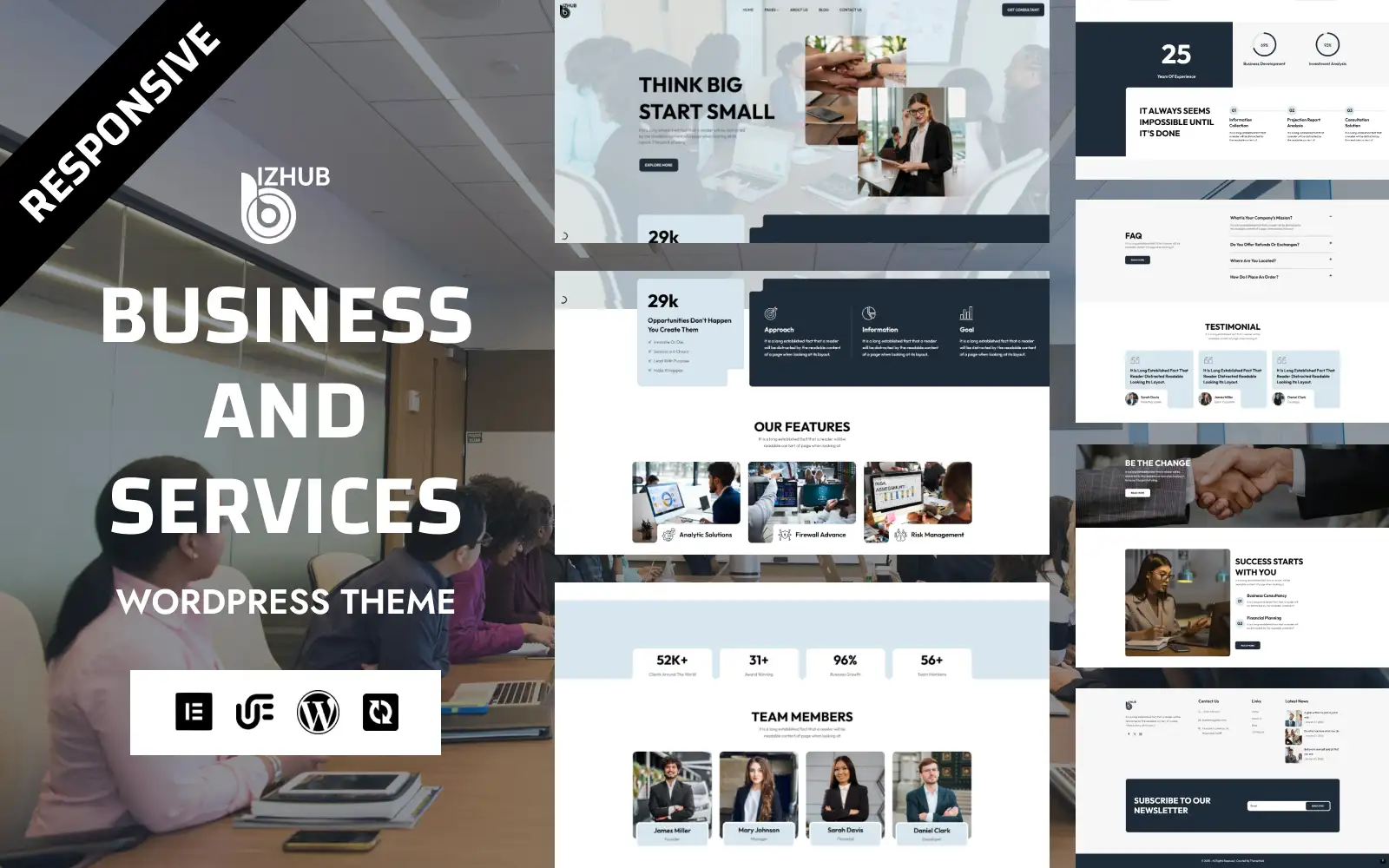 BizHub – Corporate, Consulting & Business Services WordPress Elementor Theme WordPress Theme