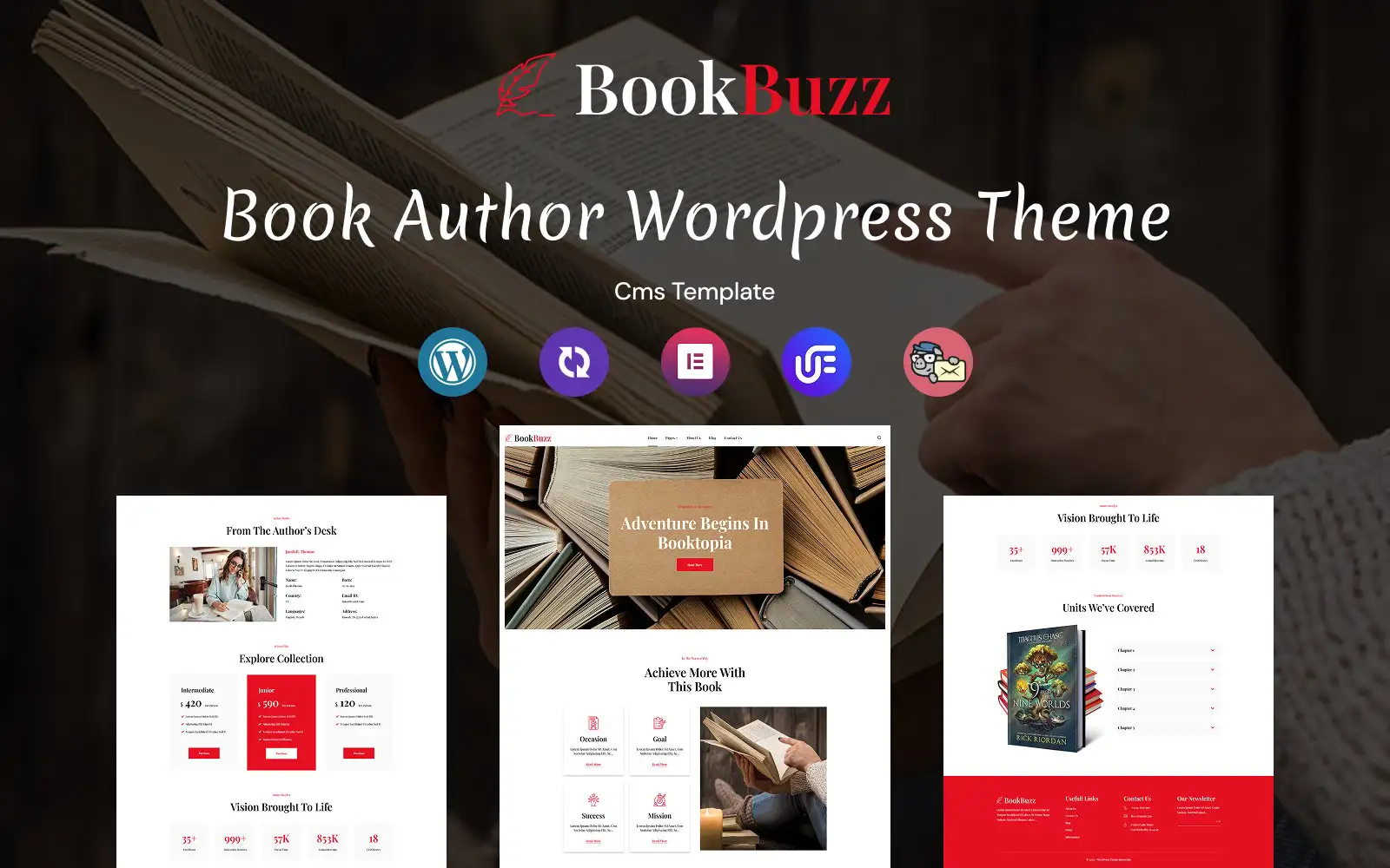 BookBuzz – Book Author Multipurpose Responsive WordPress Theme