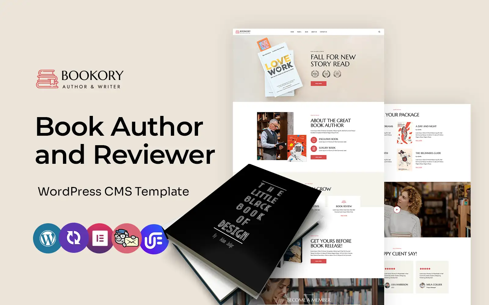 Bookory – Book Author and Book Reviewer Multipurpose WordPress Elementor Theme WordPress Theme
