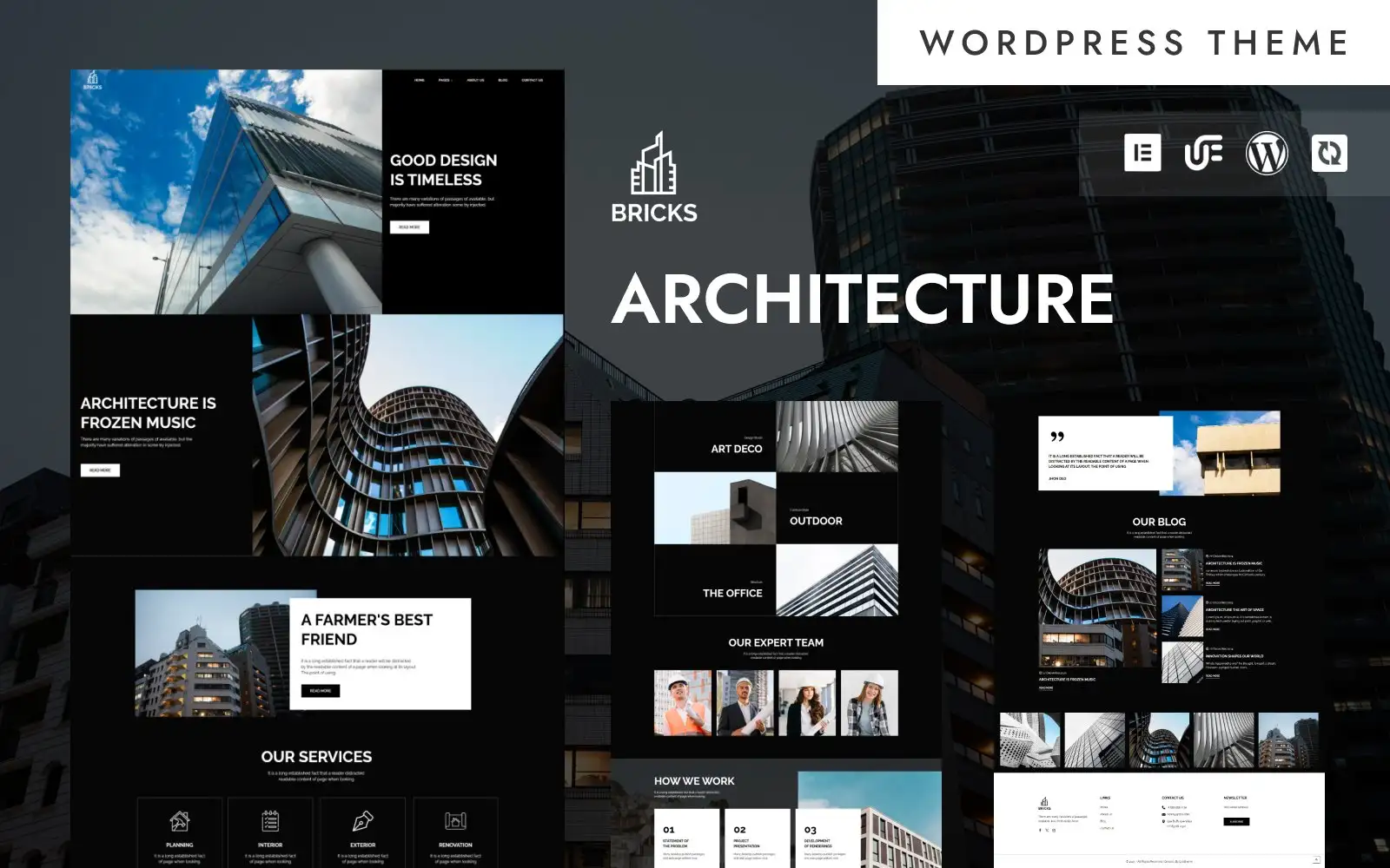 Bricks – Modern Architecture & Construction WordPress Elementor Theme WordPress Theme