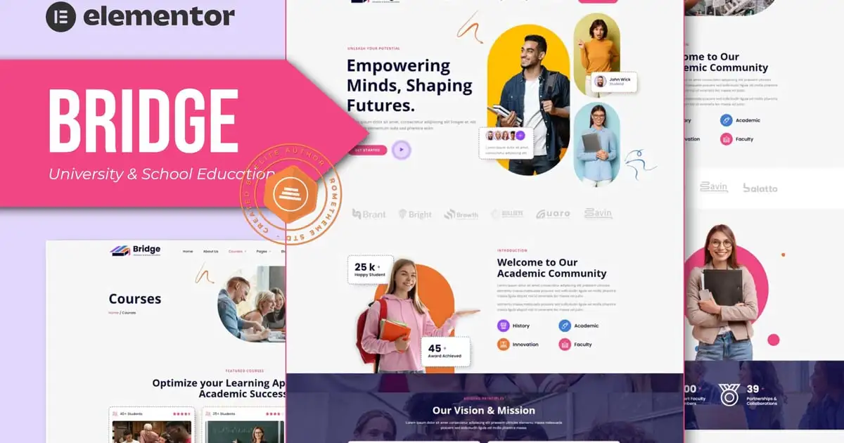 Bridge – University & School Education Elementor Template Kit