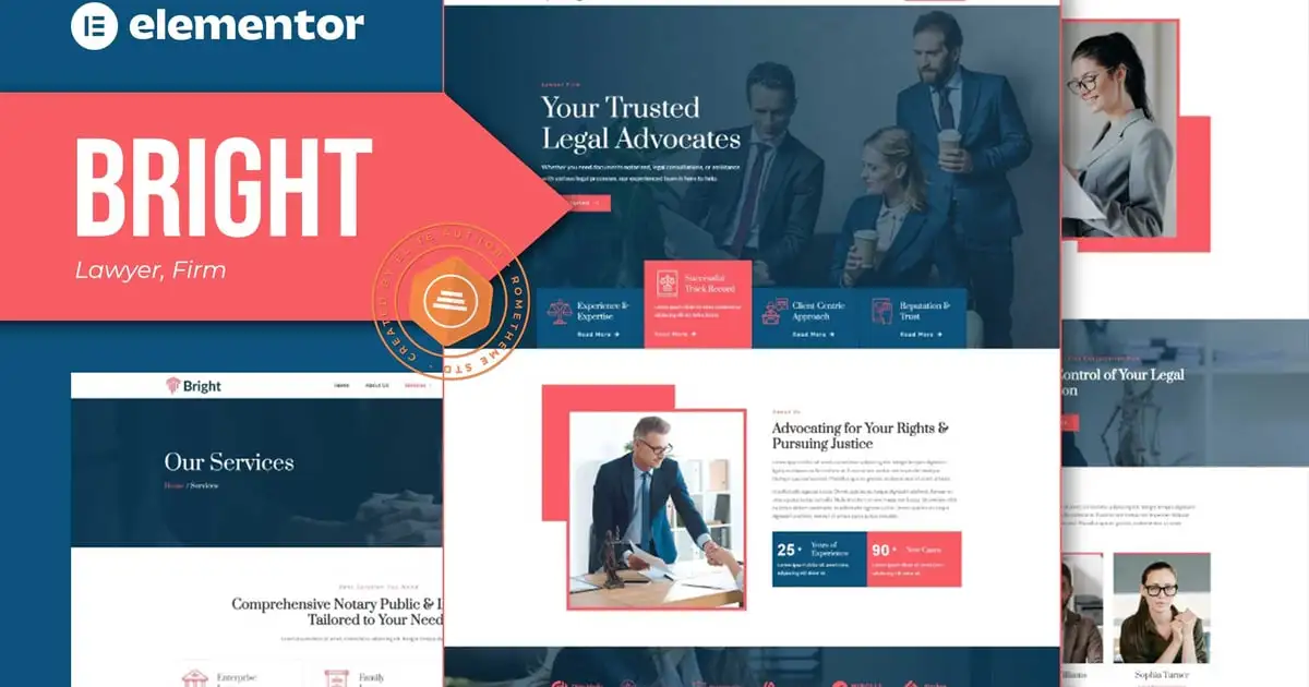 Bright – Lawyer and Firm Elementor Template Kit
