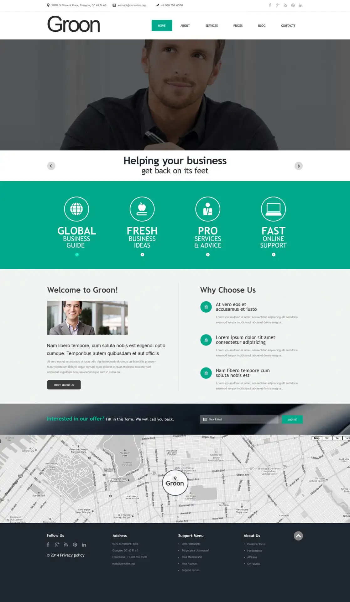 Business & Services Responsive WordPress Theme