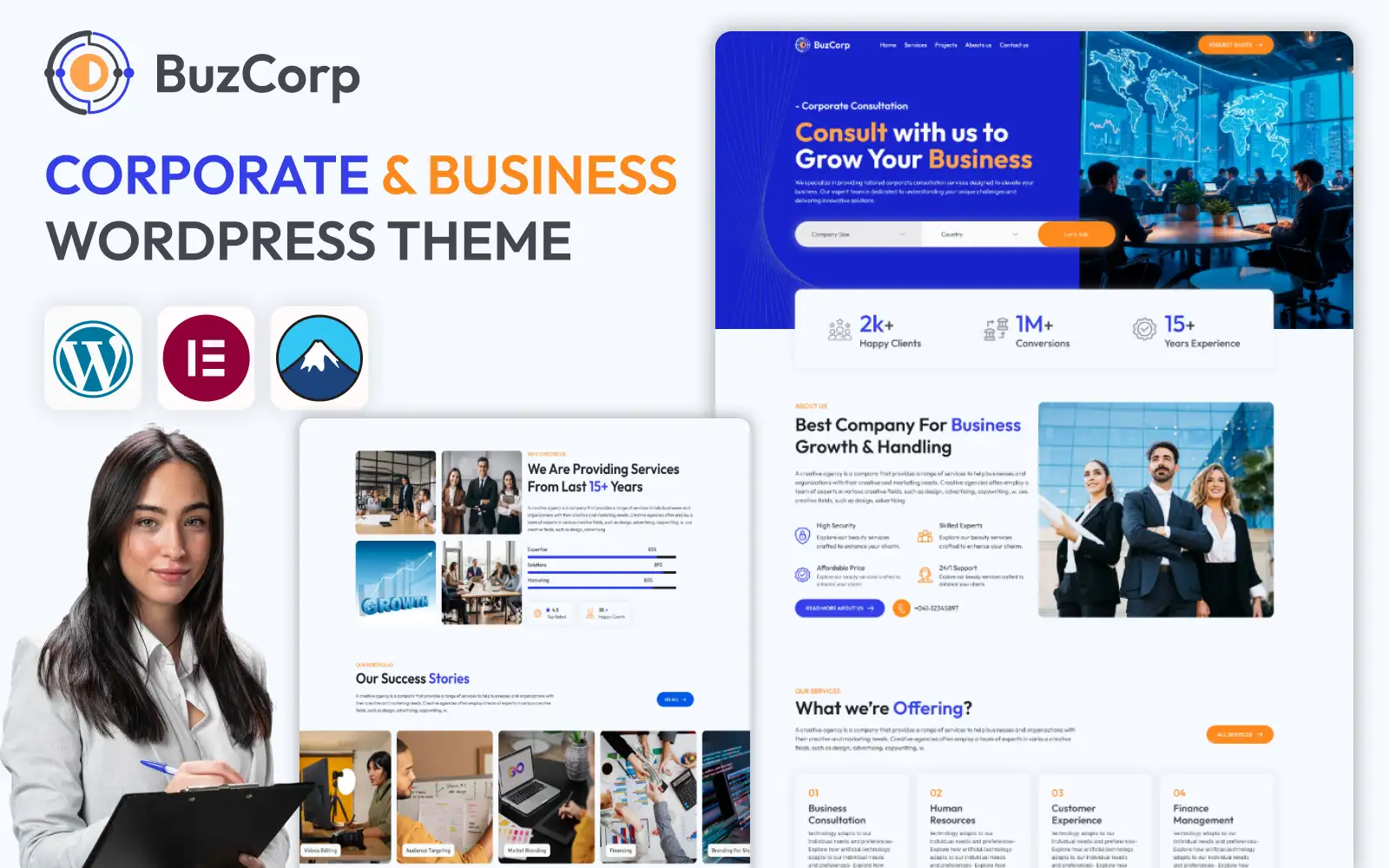 BuzCorp – Modern Corporate & Business Consulting WordPress Theme with Elementor