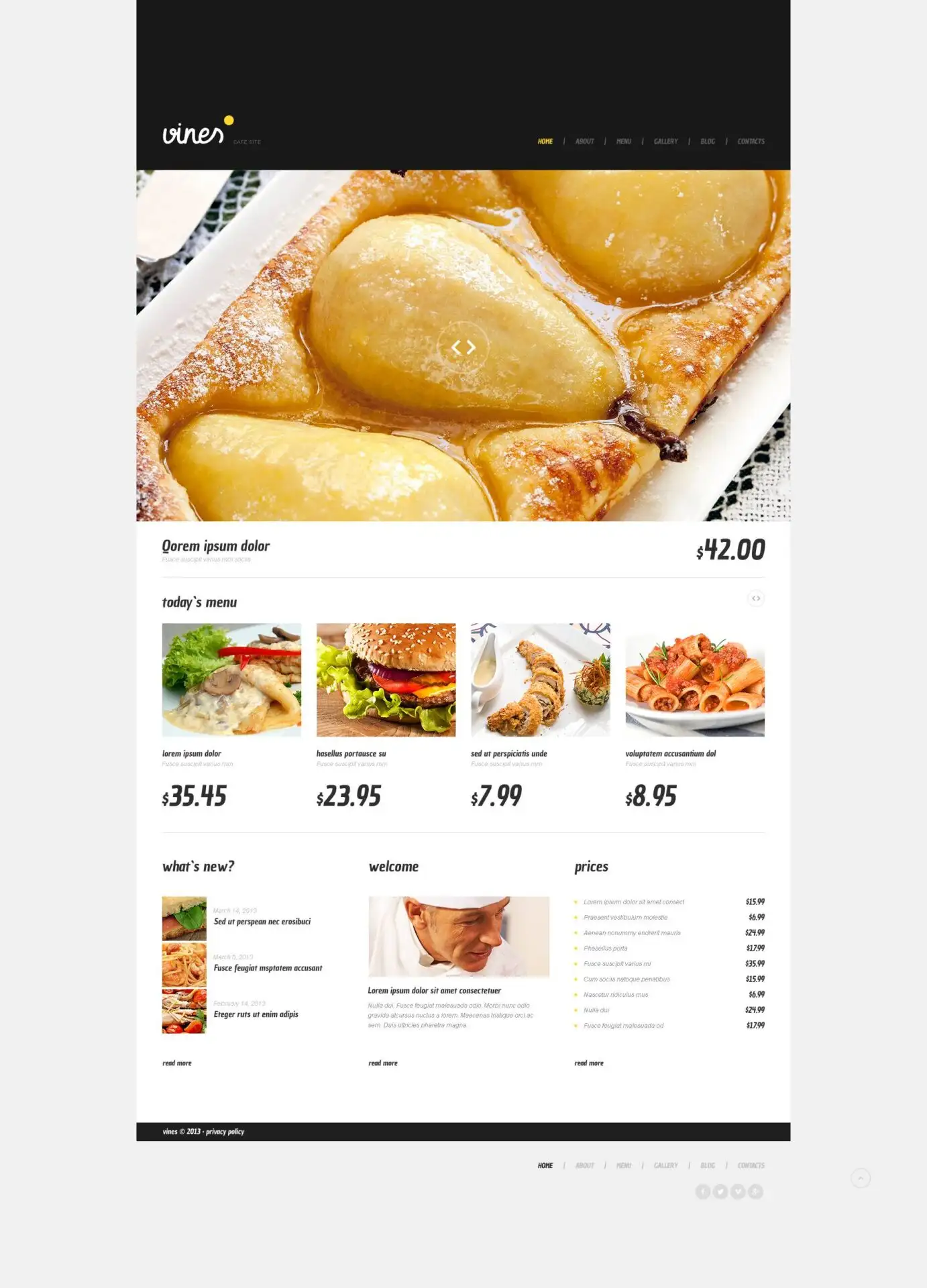 Cafe WordPress Theme