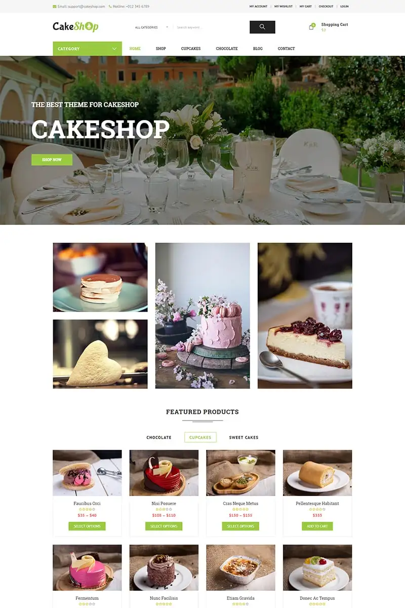 CakeShop – Responsive WooCommerce Theme