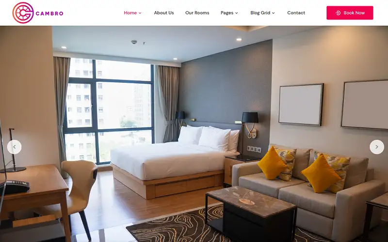 Cambro – Hotel, Resort, Motel Elementor WordPress Theme