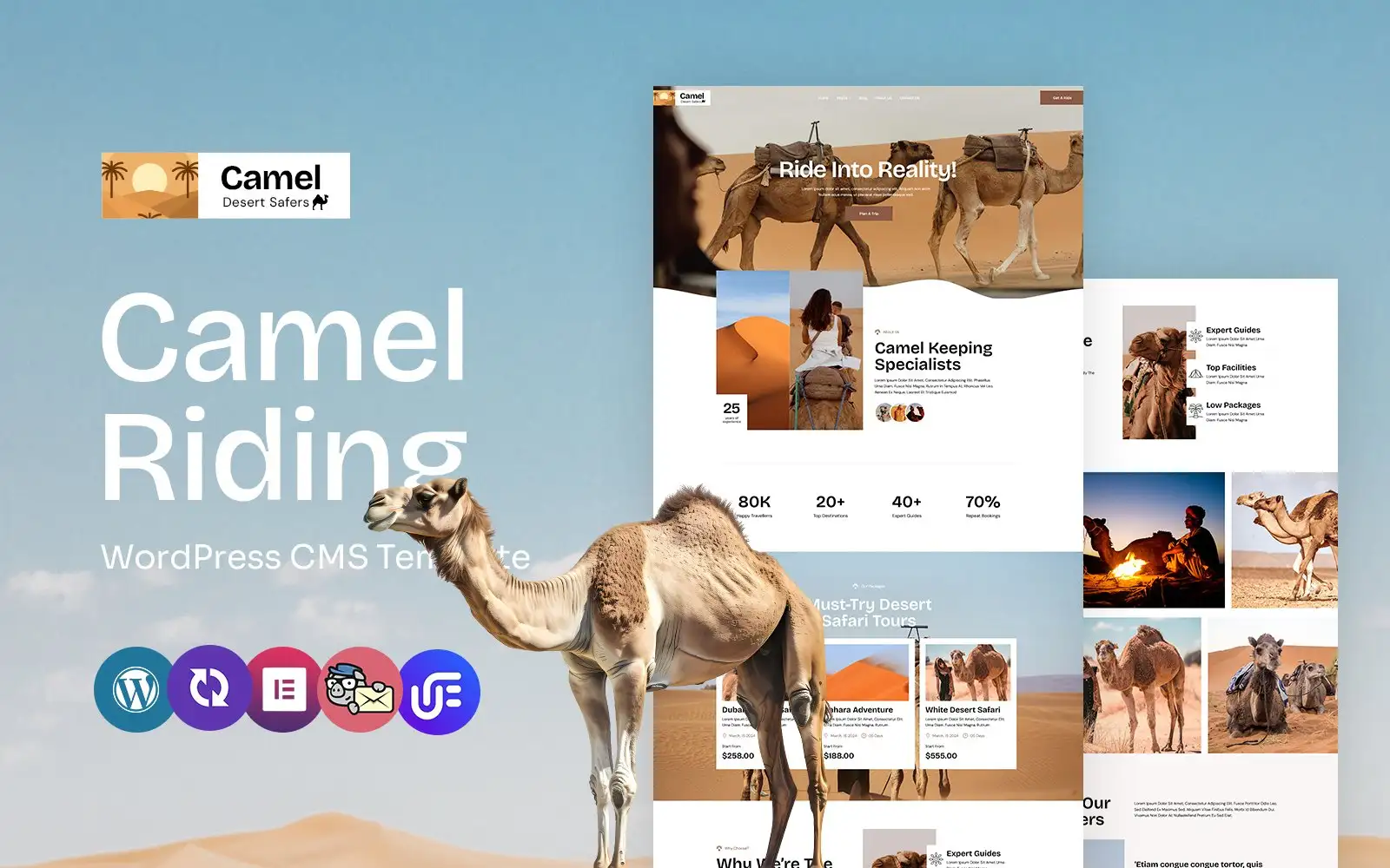 Camel – Camel Riding and Adventure Multipurpose WordPress Elementor Theme WordPress Theme