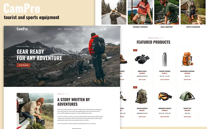 CamPro – Travel & Adventure Store Woocommerce Theme WooCommerce Theme