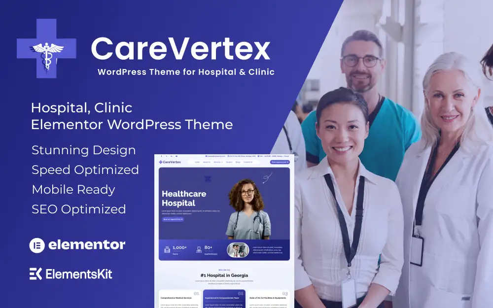 CareVertex – Modern Hospital WordPress Theme