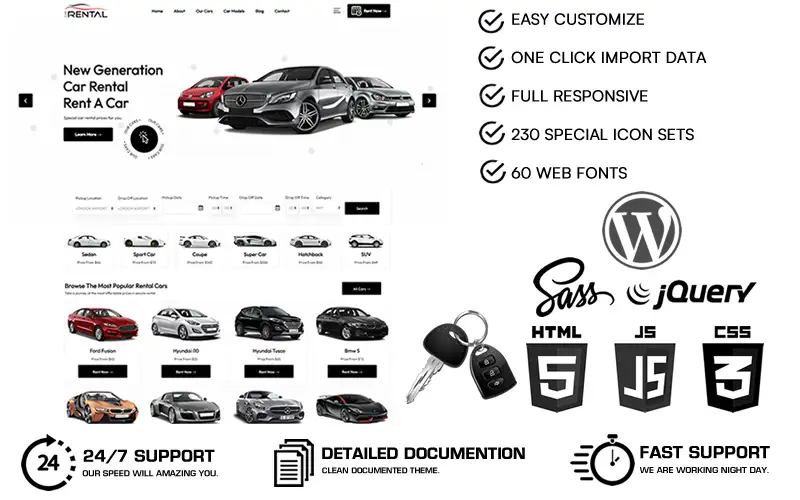 Carren – Car Rental WordPress Theme