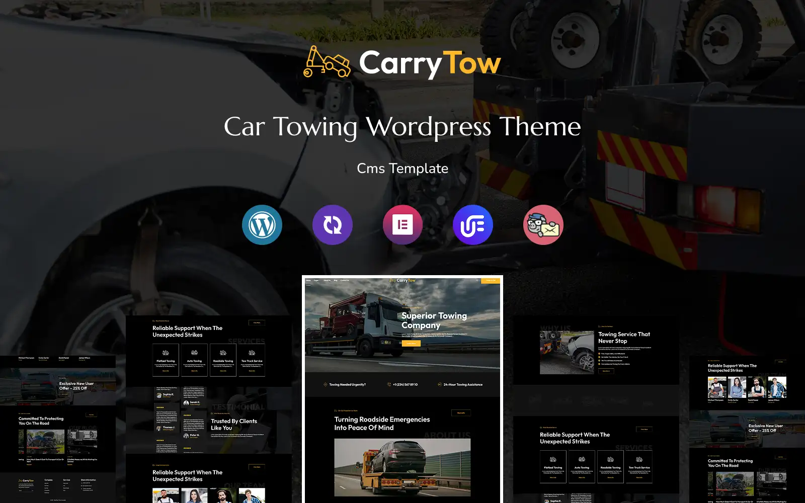Carrytow – Car Towing Multipurpose Responsive WordPress Theme