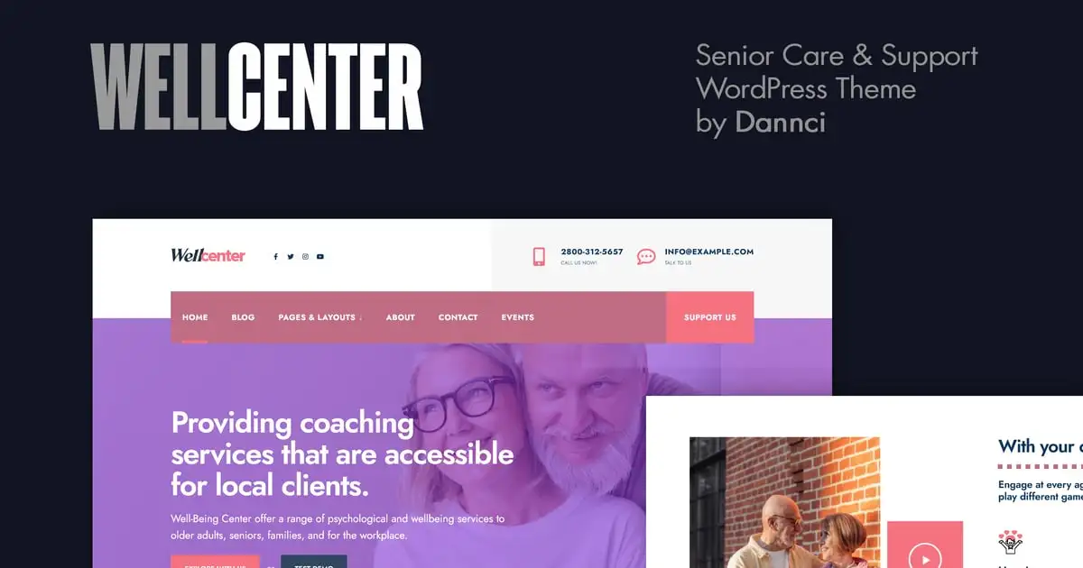 Wellcenter – Senior Care & Support WordPress Theme
