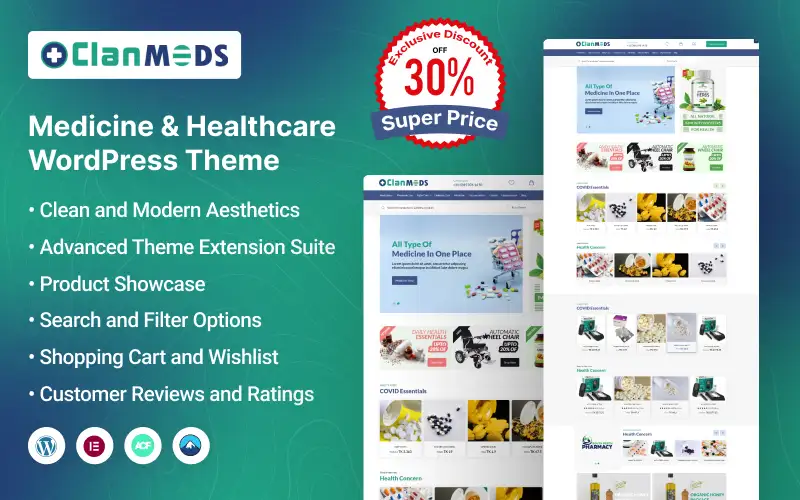 Clanmeds – Medicine & Healthcare WordPress Theme