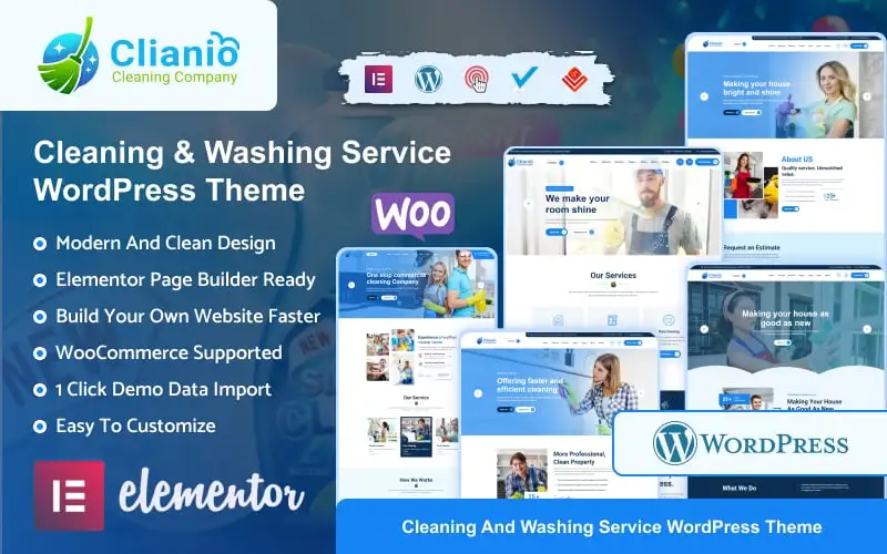Clianio – Cleaning Services WordPress Theme