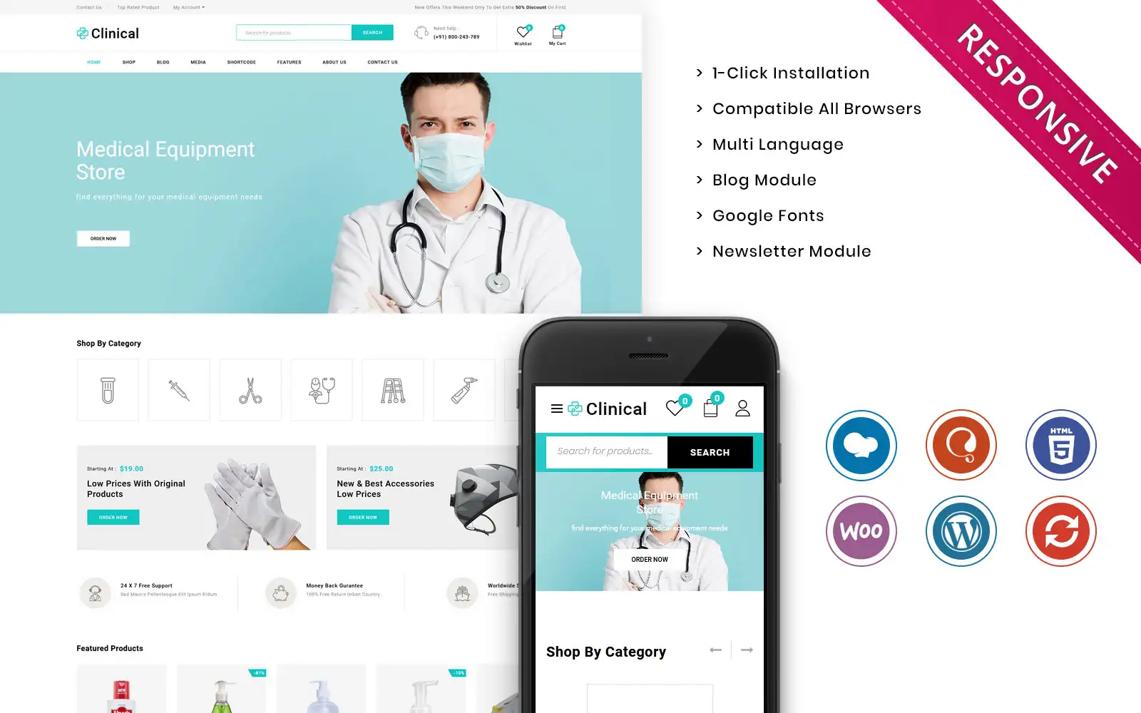 Clinical – The Medical Store Responsive WooCommerce Theme
