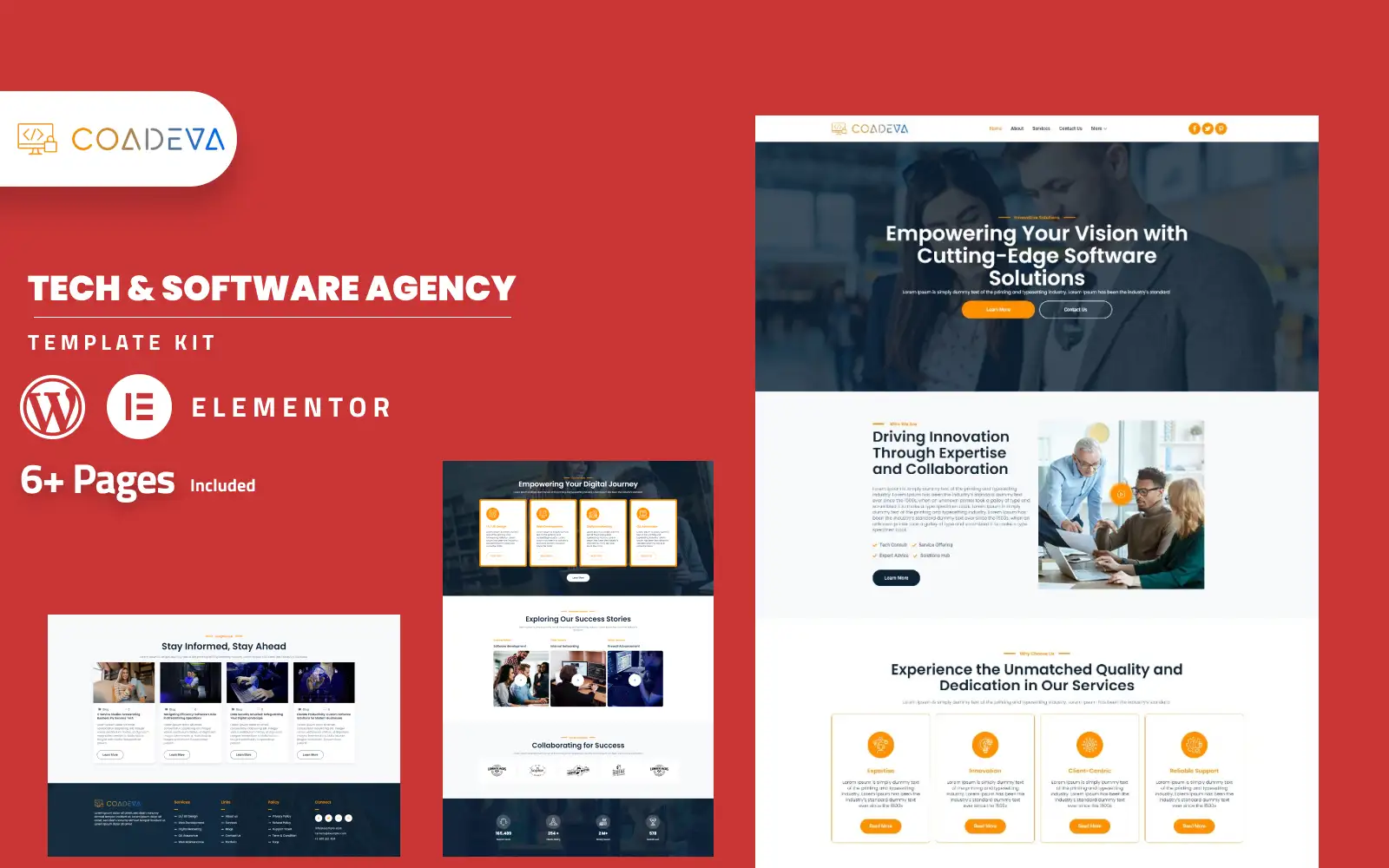Coadeva – Software Company Elementor Template Kit Elementor Kit